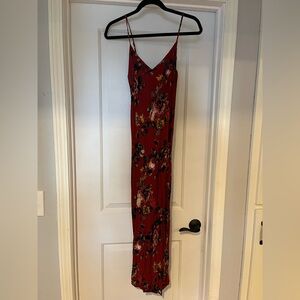 Floral Red Midi Dress